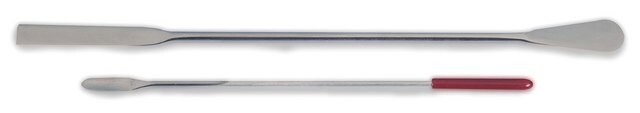 Lab Spatula Flat end and spoon end, nickel-stainless steel (plated), L 225&#160;mm