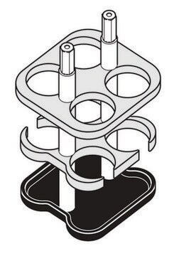 Adapter for Eppendorf&#174; A-4-38 Rotor holds 4 x 20 mL round-bottom tubes, for 90 mL rectangular bucket, pack of 2