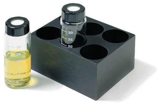 Heizblock für Fläschchen mit 28&nbsp;mm Durchmesser for use with 28 mm diameter vials