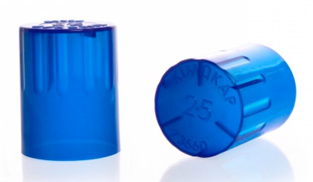 KIMBLE&#174; KIM-KAP&#174; push cap blue polypropylene cap, cap diam. (16&#160;mm)