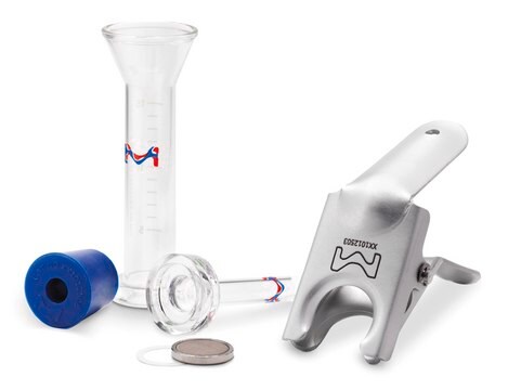 Millipore Glass Microanalysis Filter Holder - Kit 25 mm, Stainless steel screen membrane support, 15mL Funnel