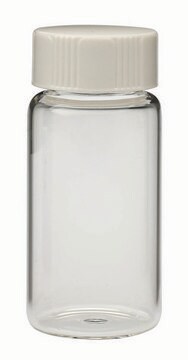 WHEATON&#174; liquid scintillation vial with attached LDPE lined urea cap, glass lips on vial translucent borosilicate glass bottle, capacity (20&#160;mL), screw cap