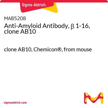 Przeciwciało anty-amyloidowe, β 1-16, klon AB10 clone AB10, Chemicon&#174;, from mouse