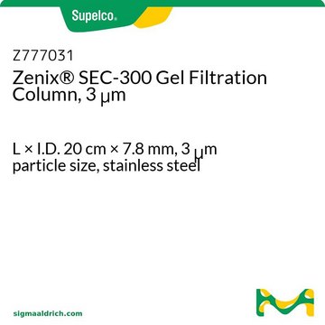 Zenix&#174; SEC-300 Gel Filtration Column, 3 &#956;m L × I.D. 20&#160;cm × 7.8&#160;mm, 3&#160;&#956;m particle size, stainless steel