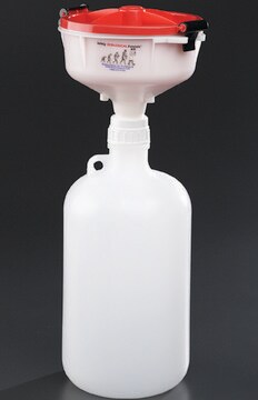 Waste solvent funnels for container cap. 8 L, closure size 53B