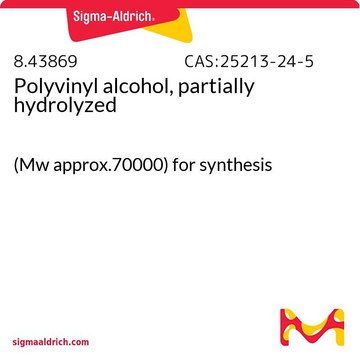 Alkohol poliwinylowy, częściowo zhydrolizowany (Mw approx.70000) for synthesis