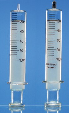 FORTUNA&#174; Optima glass syringes with interchangeable components capacity 50&#160;mL, Luer lock tip style