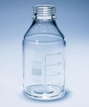 Pyrex&#174; Media-Lab Bottles, with-out cap and pouring ring, with printed trace code capacity 50&#160;mL