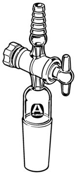 Stopcock Adapter straight PTFE stopcock, joint: ST/NS 24/40