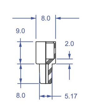 Precision Seal&#174; rubber septa white, 8 mm O.D. glass tubing