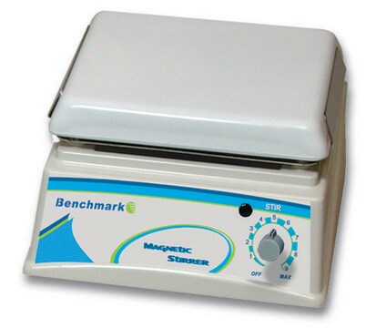 Benchmark Magnetic Stirrer platform W × L 7.1&#160;in. (180&#160;mm) × 7.1&#160;in. (180&#160;mm), AC/DC input 230 V AC, EuroPlug