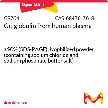 Gc-globulin from human plasma &#8805;90% (SDS-PAGE), lyophilized powder (containing sodium chloride and sodium phosphate buffer salt)