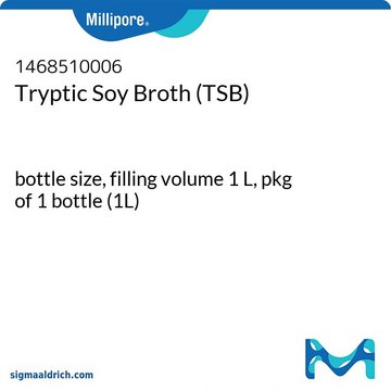 Botellas de caldo de triptona y soja listas para usar Tween&#174; 0.1&#160;%, bottle capacity 1&#160;L, bottle filling volume 1&#160;L, closure type, blue flip cap with septum, box of 6&#160;bottles