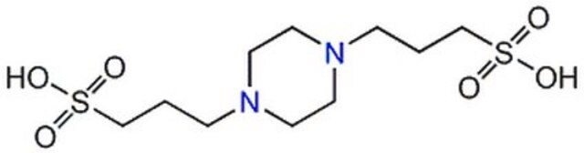 PIPPS A non-metal complexing, zwitterionic buffer with mixed-mode dissociation constants of pKa1 = 3.73 and pKa2 = 7.96 (100 mM, 25&#176;C) PIPPS has no interference at wavelengths longer than 240 nm.