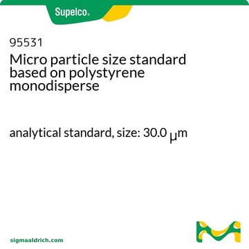 Micropartikel Grössenstandard auf Polystyrolbasis monodispers analytical standard, size: 30.0 &#956;m