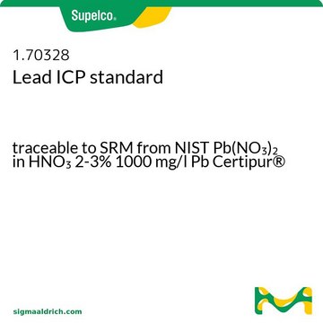 Lead ICP standard traceable to SRM from NIST Pb(NO&#8323;)&#8322; in HNO&#8323; 2-3% 1000 mg/l Pb Certipur&#174;