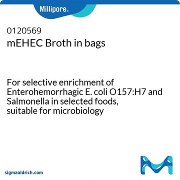 mEHEC Broth in bags For selective enrichment of Enterohemorrhagic E. coli O157:H7 and Salmonella in selected foods, suitable for microbiology