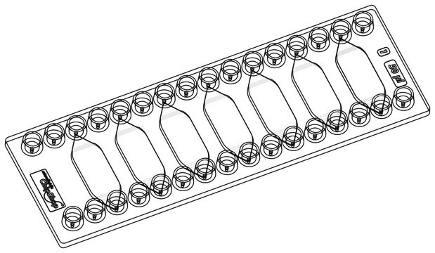 Reaction chamber chip - 50 &#956;l Fluidic 557, PC