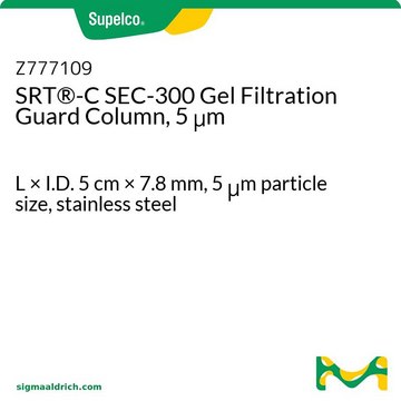 SRT&#174;-C SEC-300 Gel Filtration Guard Column, 5 &#956;m L × I.D. 5&#160;cm × 7.8&#160;mm, 5&#160;&#956;m particle size, stainless steel