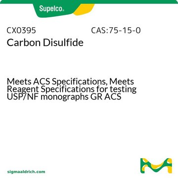 Carbon Disulfide Meets ACS Specifications, Meets Reagent Specifications for testing USP/NF monographs GR ACS