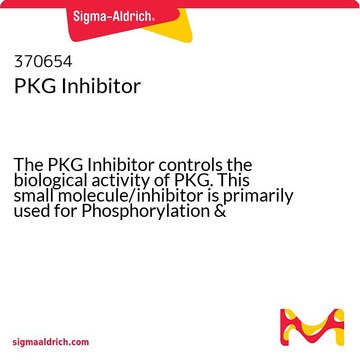 PKG-Inhibitor The PKG Inhibitor controls the biological activity of PKG. This small molecule/inhibitor is primarily used for Phosphorylation &amp; Dephosphorylation applications.