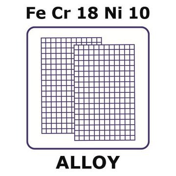 Stainless Steel - AISI 304 alloy, FeCr18Ni10 mesh, 600 x 600mm, 0.38mm nominal aperture, 0.75mm thickness, 0.25mm wire diameter, 40 x 40 wires/inch, 0.37 open area, plain weave mesh