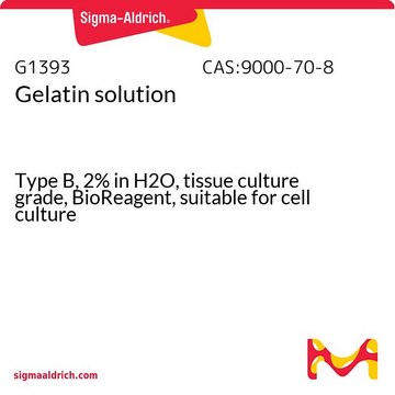 Gélatine solution Type B, 2% in H2O, tissue culture grade, BioReagent, suitable for cell culture