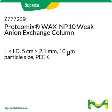 Proteomix&#174; WAX-NP10 Weak Anion Exchange Column L × I.D. 5&#160;cm × 2.1&#160;mm, 10&#160;&#956;m particle size, PEEK