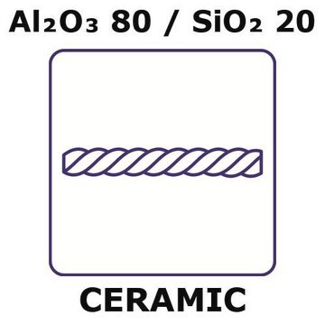 Alumina/Silica fiber, tex number 205, Al2O3 80%/SiO2 20%, length 2 m, filament diameter 0.01mm