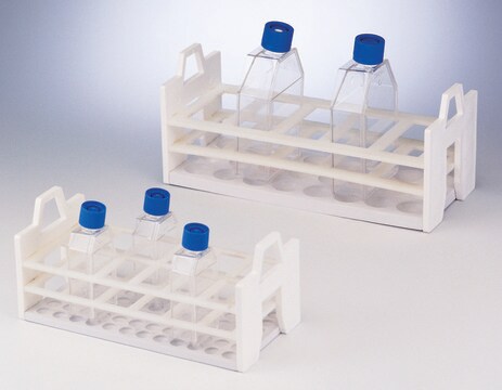 Bel-Art&#174; Tissue Culture Flask Rack Holds 12 x 75 mL flasks, polypropylene