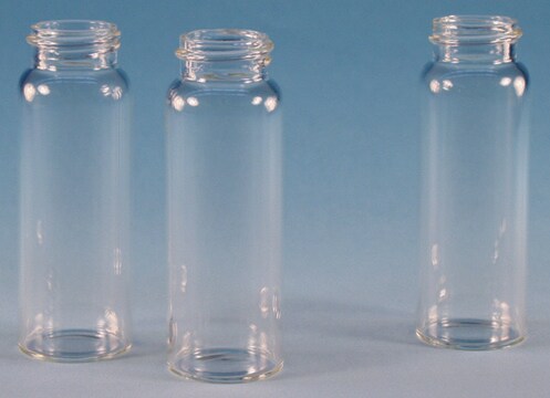 Viales, tapón de rosca, vidrio transparente (solo vial) volume 40&#160;mL, clear glass vial, thread for 24-400, pkg of 100&#160;ea