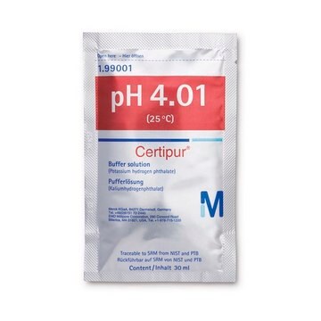 Solution tampon (potassium hydrogen phthalate), traceable to SRM from NIST and PTB pH 4.01 (25&#176;C) Certipur&#174;