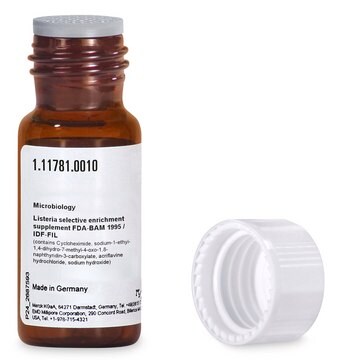 Listeria-Selektivanreicherungsergänzung for Listeria spp., pkg of 10&#160;vials, for use with Listeria-Enrichment-Broth (Base), for use with GranuCult&#174; Buffered Listeria Enrichment Broth (base)