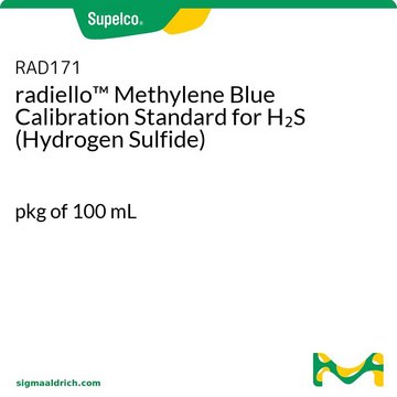 radiello&#8482; 亚甲蓝校正标准样，用于 H2S（硫化氢） pkg of 100&#160;mL