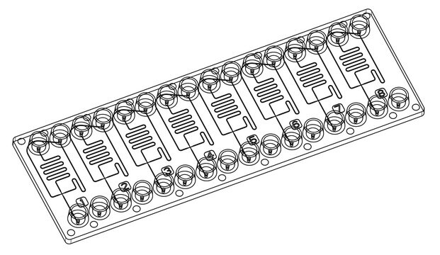 Droplet generator chip - Droplet size variation Fluidic 947, COC