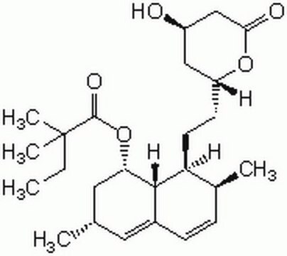 Simvastatin, CAS-Nr. 79902-63-9, Calbiochem A lipophilic 3-hydroxy-3-methylglutaryl coenzyme A (HMG-CoA) reductase inhibitor that blocks Ras function through inhibition of farnesylation.