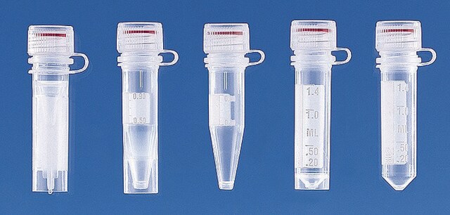 BRAND&#174; PP microtube, attached screw cap with silicone seal capacity 2.0&#160;mL, graduations, up to 1.2 mL, self-standing bottom