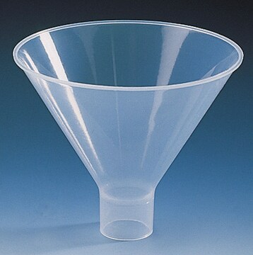 BRAND&#174; PP powder funnel short wide stem top diam. 80&#160;mm, bottom diam. 15&#160;mm