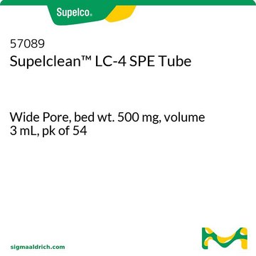 Tubo de SPE Supelclean&#8482; LC-4 Wide Pore, bed wt. 500&#160;mg, volume 3&#160;mL, pk of 54