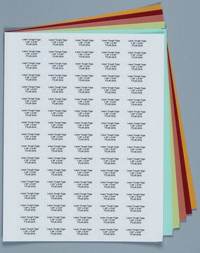 Laser Tough-Tags&#8482; Microcentrifuge tube labels, white, L × W 0.94&#160;in. × 0.5&#160;in.