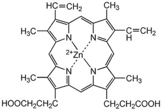 锌（II）原卟啉IX A potent and selective inhibitor of heme oxygenase, the enzyme which generates carbon monoxide (CO) and biliverdin.