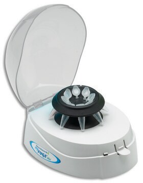 MyFuge&#8482; mini centrifuge clear lid, with 2 rotors, AC/DC input 110 - 240 V AC, US 3-pin plug