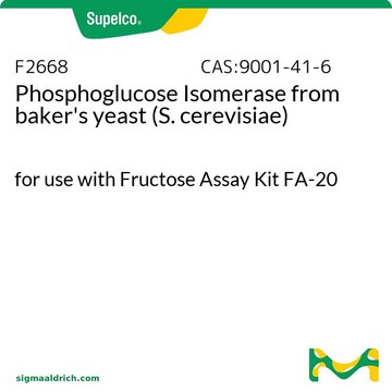 Phosphoglucose Isomerase from baker’s yeast (S.&#160;cerevisiae) for use with Fructose Assay Kit FA-20