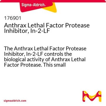 Anthrax Lethal Factor Protease Inhibitor, In-2-LF The Anthrax Lethal Factor Protease Inhibitor, In-2-LF controls the biological activity of Anthrax Lethal Factor Protease. This small molecule/inhibitor is primarily used for Protease Inhibitors applications.