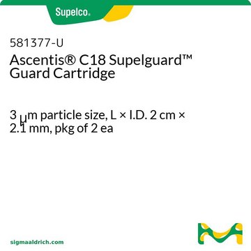 Ascentis&#174; C18 Supelguardガードカートリッジ 3&#160;&#956;m particle size, L × I.D. 2&#160;cm × 2.1&#160;mm, pkg of 2&#160;ea