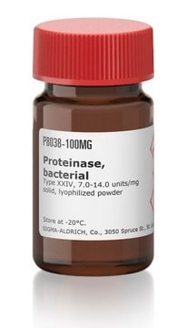 Proteinase, bacteriana Type XXIV, 7.0-14.0&#160;units/mg solid, lyophilized powder