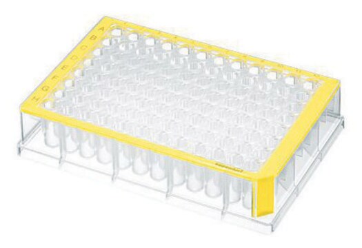 Eppendorf&#174; Deepwell Plate 96/500&#956;L sterile, volume 500&#160;&#956;L, yellow border with clear wells, pkg of 40&#160;plates (5 bags x 8 plates)