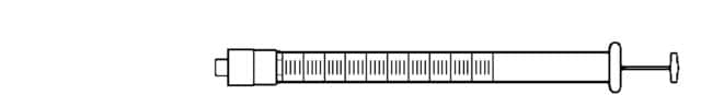 Hamilton&#174; syringe, 1000 series GASTIGHT&#174;, PTFE luer lock 1100TLL, Kel-F CTFE Luer lock, volume 100&#160;mL, needle size (not included)