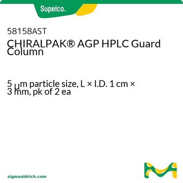 CHIRAL-AGP 高效液相色谱保护柱 5&#160;&#956;m particle size, L × I.D. 1&#160;cm × 3&#160;mm, pk of 2&#160;ea