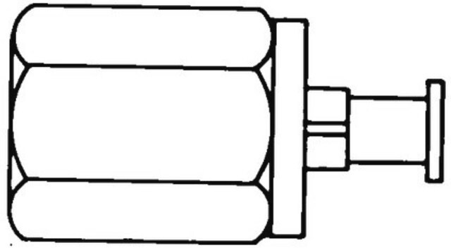 Adapter, 1/4 in. NPTF to F Luer-Lok Accessories for filter holders for sample preparation.